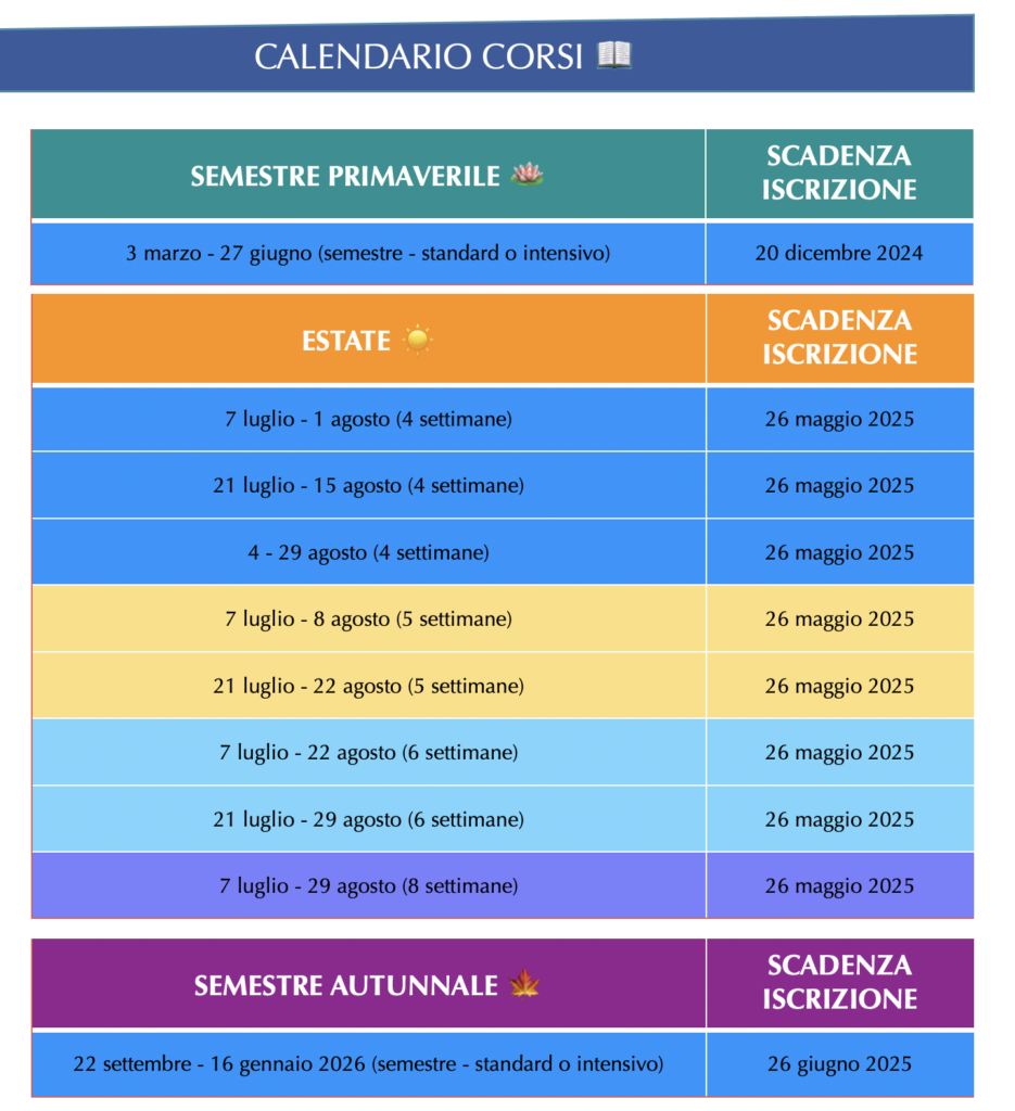 calendario sisu 2025 lingua cinese